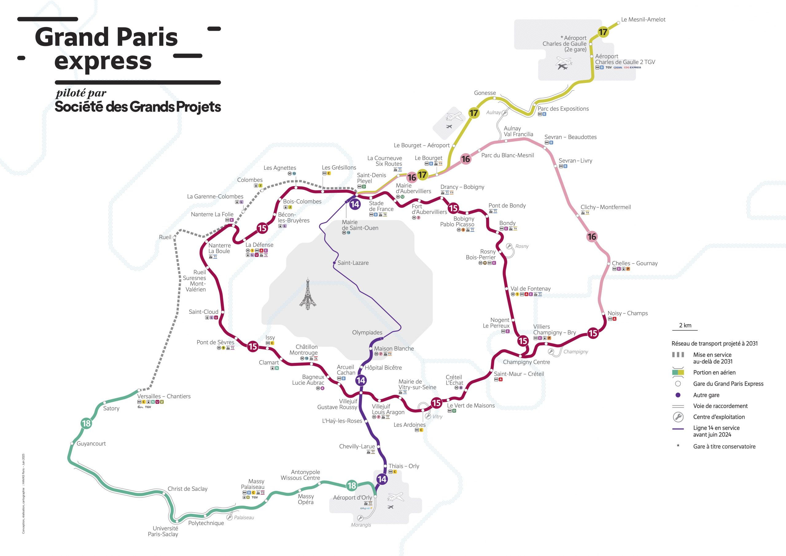 Carte du Grand Paris Express-301503